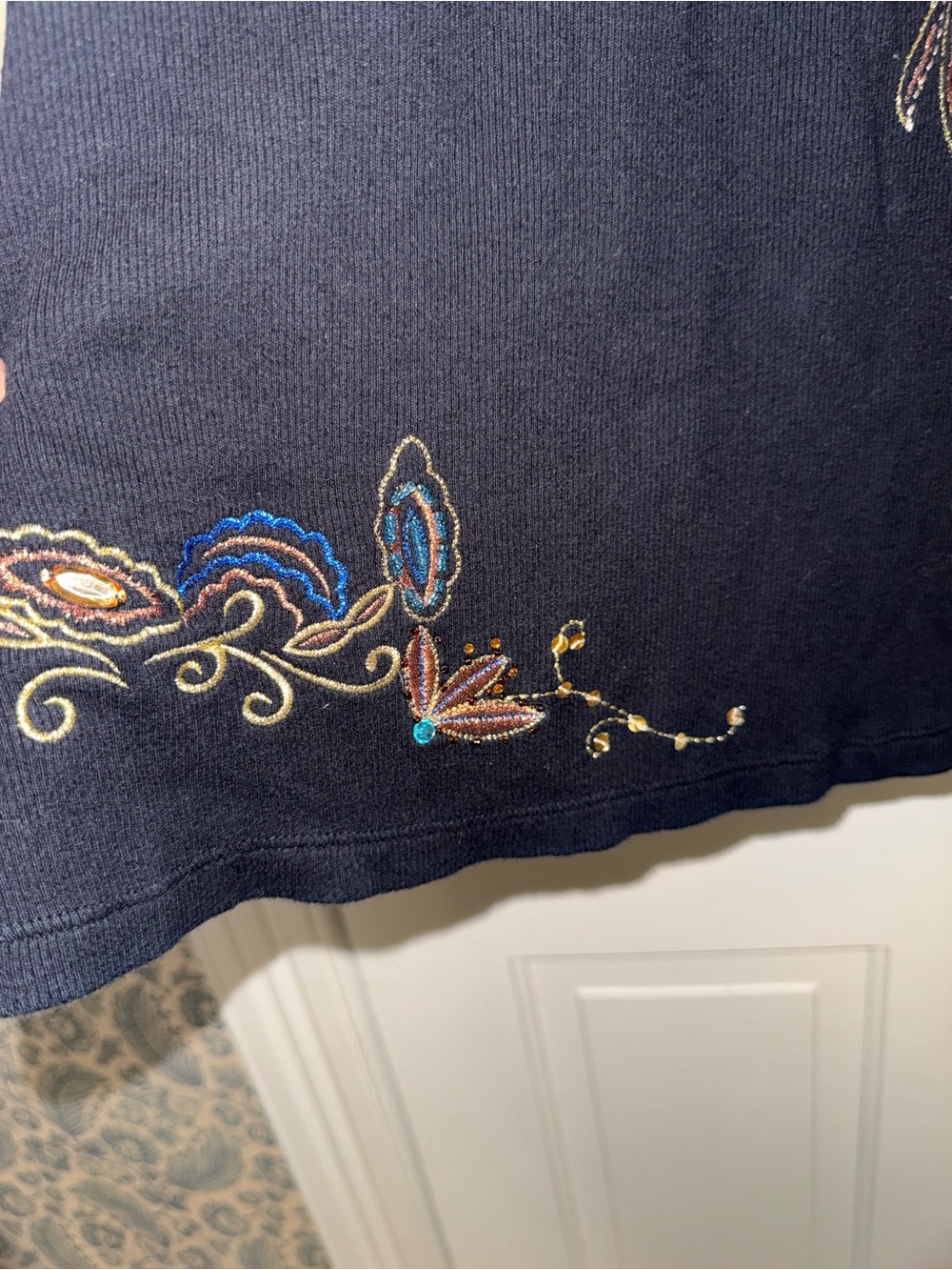 Venezia Beaded Embroidered Tank Top Plus Size 26/28 Vintage - Picture 3 of 7